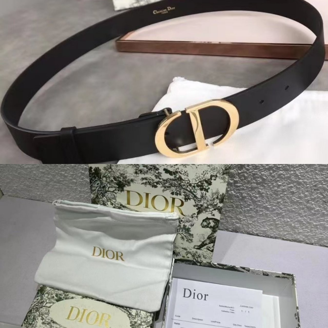 디올 Dior (블랙) 금장 버클 (국내배송)