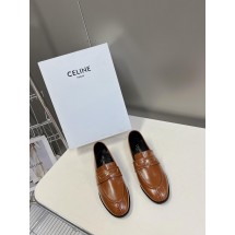 셀린느 CELINE Loafers 시저 도어 버클 시리즈 캐주얼 스몰 가죽 슈즈 (해외배송)