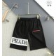 프라다 PRADA 배색 포인트 로고자수 반바지 (국내배송)