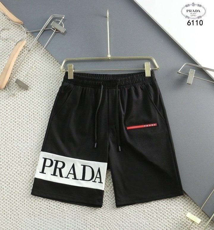 프라다 PRADA 배색 포인트 로고자수 반바지 (국내배송)