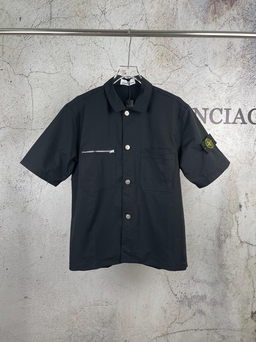 스톤아일랜드 Stone Island 24SS 나침반 암밴드 반소매 셔츠 (해외배송)