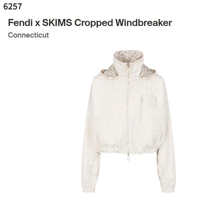 펜디 Fendi x SKIMS Cropped Windbreaker 여성 양면재킷 (국내배송)