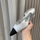샤넬 캣워크 포인티드 투 컬러블록 웨지 샌들 (해외배송)